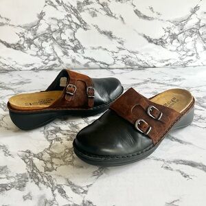 Naot Leilani Clogs Black Raven Suede Leather Slide On Mules Comfort Boho 8/EU 39